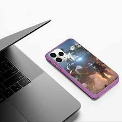 Чехол iPhone 11 Pro матовый Titanfall: Attack Robots, цвет: 3D-фиолетовый — фото 2