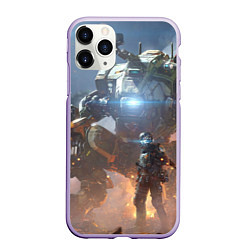 Чехол iPhone 11 Pro матовый Titanfall: Attack Robots, цвет: 3D-светло-сиреневый