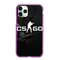 Чехол iPhone 11 Pro матовый CS:GO SWAT, цвет: 3D-фиолетовый