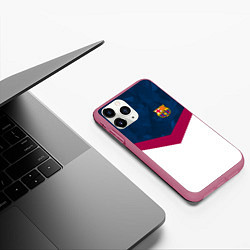 Чехол iPhone 11 Pro матовый Barcelona FC: Sport, цвет: 3D-малиновый — фото 2