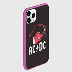 Чехол iPhone 11 Pro матовый AC/DC Devil, цвет: 3D-фиолетовый — фото 2