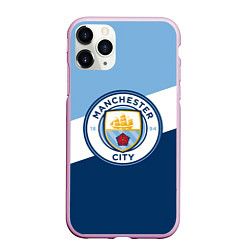 Чехол iPhone 11 Pro матовый FC Manchester City: Colors, цвет: 3D-розовый