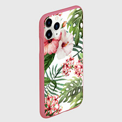 Чехол iPhone 11 Pro матовый Таинственный остров, цвет: 3D-малиновый — фото 2