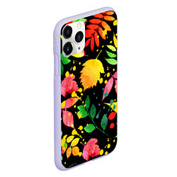Чехол iPhone 11 Pro матовый Осень, цвет: 3D-светло-сиреневый — фото 2