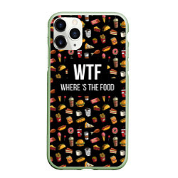 Чехол iPhone 11 Pro матовый WTF Food, цвет: 3D-салатовый