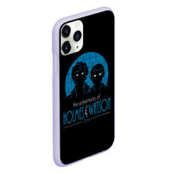 Чехол iPhone 11 Pro матовый Холмс и Ватсон 221B, цвет: 3D-светло-сиреневый — фото 2