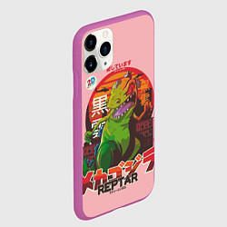 Чехол iPhone 11 Pro матовый Godzilla Reptar, цвет: 3D-фиолетовый — фото 2