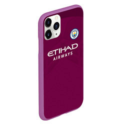 Чехол iPhone 11 Pro матовый Man City FC: Away 17/18, цвет: 3D-фиолетовый — фото 2