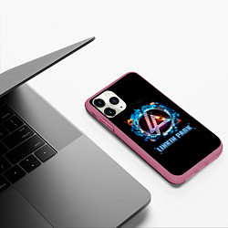 Чехол iPhone 11 Pro матовый Linkin Park: Engine, цвет: 3D-малиновый — фото 2