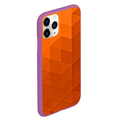 Чехол iPhone 11 Pro матовый Orange abstraction, цвет: 3D-фиолетовый — фото 2