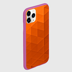 Чехол iPhone 11 Pro матовый Orange abstraction, цвет: 3D-фиолетовый — фото 2