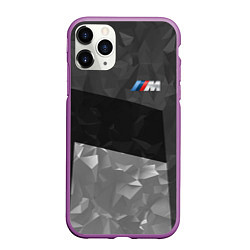 Чехол iPhone 11 Pro матовый BMW: Black Design, цвет: 3D-фиолетовый