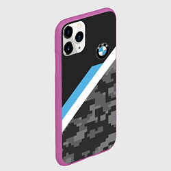 Чехол iPhone 11 Pro матовый BMW: Pixel Military, цвет: 3D-фиолетовый — фото 2