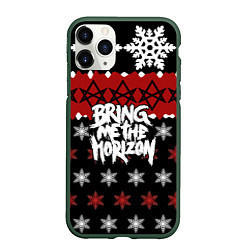 Чехол iPhone 11 Pro матовый Праздничный Bring Me the Horizon