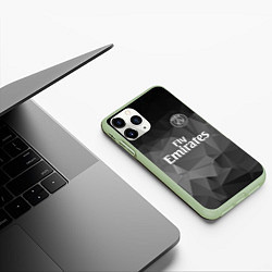 Чехол iPhone 11 Pro матовый PSG FC: Polygons 2018, цвет: 3D-салатовый — фото 2