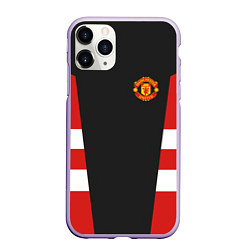 Чехол iPhone 11 Pro матовый Man UTD FC: Vintage 2018, цвет: 3D-светло-сиреневый