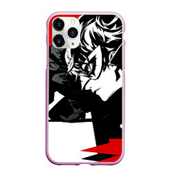 Чехол iPhone 11 Pro матовый Persona 5, цвет: 3D-розовый