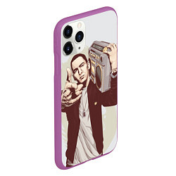 Чехол iPhone 11 Pro матовый Eminem: Street Music, цвет: 3D-фиолетовый — фото 2