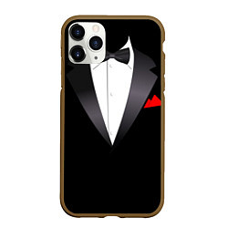 Чехол iPhone 11 Pro матовый Смокинг мистера, цвет: 3D-коричневый