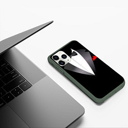 Чехол iPhone 11 Pro матовый Смокинг мистера, цвет: 3D-темно-зеленый — фото 2