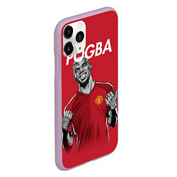 Чехол iPhone 11 Pro матовый FC MU: Pogba, цвет: 3D-сиреневый — фото 2