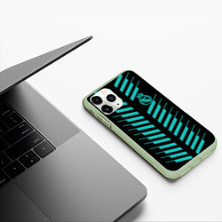 Чехол iPhone 11 Pro матовый FC Real Madrid: Creative, цвет: 3D-салатовый — фото 2