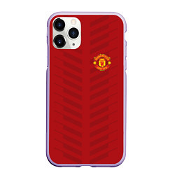 Чехол iPhone 11 Pro матовый Manchester United: Red Lines