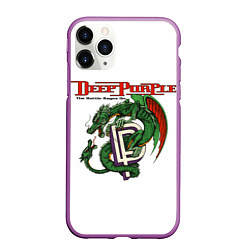 Чехол iPhone 11 Pro матовый Deep Purple: Green Gragon, цвет: 3D-фиолетовый