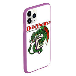 Чехол iPhone 11 Pro матовый Deep Purple: Green Gragon, цвет: 3D-фиолетовый — фото 2