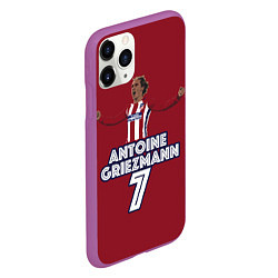 Чехол iPhone 11 Pro матовый Antoine Griezmann 7, цвет: 3D-фиолетовый — фото 2