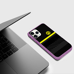 Чехол iPhone 11 Pro матовый FC Borussia 2018 Original #3, цвет: 3D-фиолетовый — фото 2