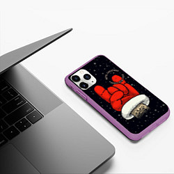 Чехол iPhone 11 Pro матовый Metal Christmas - Heavy New Year, цвет: 3D-фиолетовый — фото 2