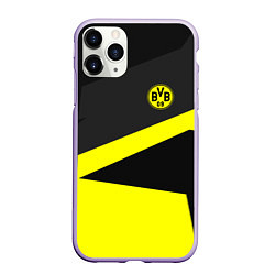 Чехол iPhone 11 Pro матовый FC Borussia: Sport Geometry