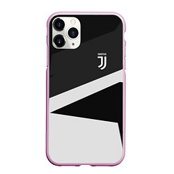 Чехол iPhone 11 Pro матовый FC Juventus: Sport Geometry, цвет: 3D-розовый