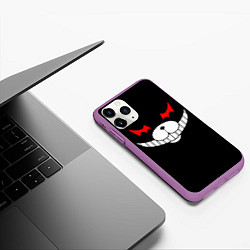 Чехол iPhone 11 Pro матовый Monokuma Black, цвет: 3D-фиолетовый — фото 2