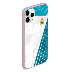 Чехол iPhone 11 Pro матовый FC Real Madrid: Abstract, цвет: 3D-розовый — фото 2