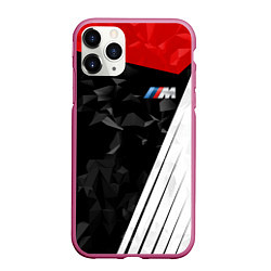 Чехол iPhone 11 Pro матовый BMW M: Poly Sport, цвет: 3D-малиновый