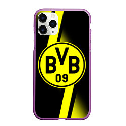 Чехол iPhone 11 Pro матовый FC Borussia Dortmund: Storm, цвет: 3D-фиолетовый