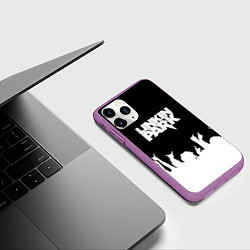 Чехол iPhone 11 Pro матовый Linkin Park: Black Rock, цвет: 3D-фиолетовый — фото 2