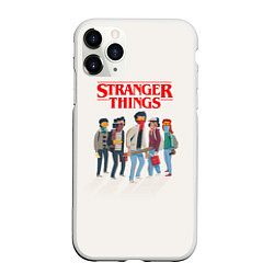Чехол iPhone 11 Pro матовый Stranger Things Friends, цвет: 3D-белый