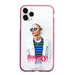 Чехол iPhone 11 Pro матовый Pharaoh: White side, цвет: 3D-малиновый