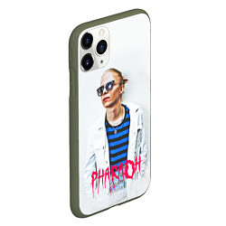 Чехол iPhone 11 Pro матовый Pharaoh: White side, цвет: 3D-темно-зеленый — фото 2