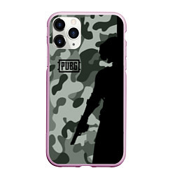 Чехол iPhone 11 Pro матовый PUBG: Camo Shadow, цвет: 3D-розовый