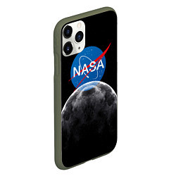Чехол iPhone 11 Pro матовый NASA: Moon Rise, цвет: 3D-темно-зеленый — фото 2