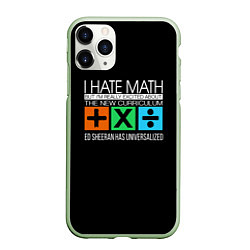 Чехол iPhone 11 Pro матовый Ed Sheeran: I hate math, цвет: 3D-салатовый