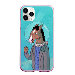 Чехол iPhone 11 Pro матовый BoJack, цвет: 3D-розовый