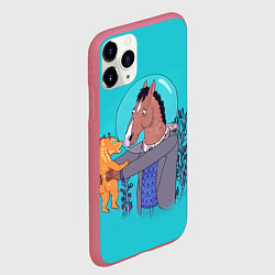 Чехол iPhone 11 Pro матовый BoJack, цвет: 3D-малиновый — фото 2