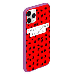 Чехол iPhone 11 Pro матовый 21 Pilots: Red Style, цвет: 3D-фиолетовый — фото 2