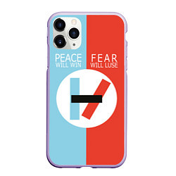 Чехол iPhone 11 Pro матовый 21 Pilots: Peace & Fear, цвет: 3D-светло-сиреневый