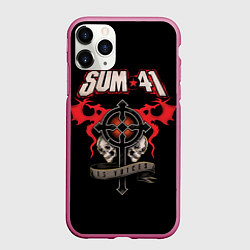 Чехол iPhone 11 Pro матовый Sum 41: 13 Voices, цвет: 3D-малиновый